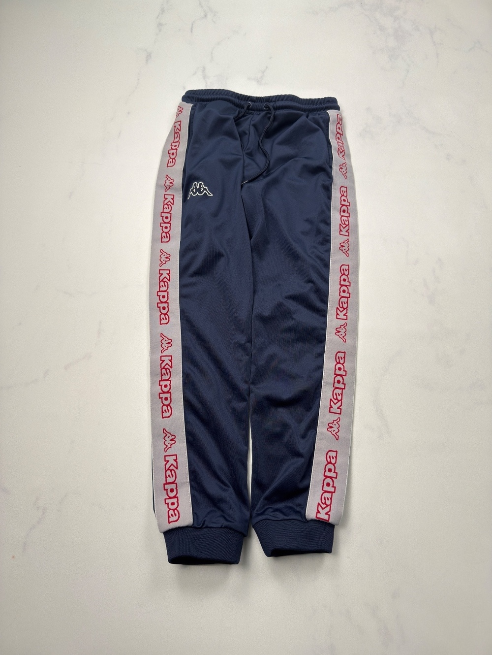 Kappa Tracksuit Pants Navy Retro Sporty - Boys 12